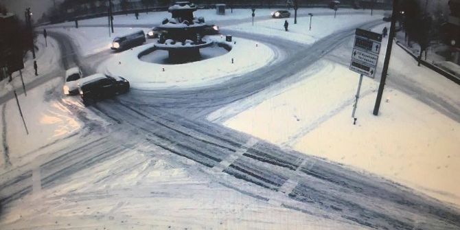 Sürücülerin Karla İmtihanı Mobese’ye Yansıdı