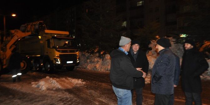 Seydişehir’de Kar Temizleme Çalışması