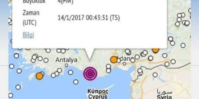 Akdeniz’de Deprem