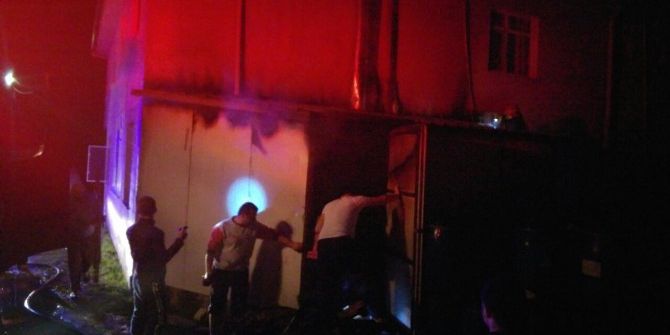 Alev Alan Kalorifer Kazanı İtfaiye Ekiplerince Söndürüldü