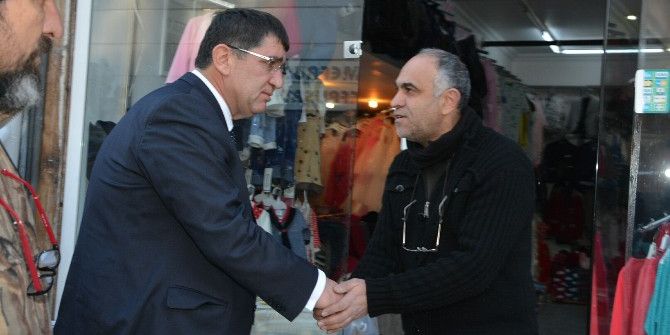 Aesob Başkanı Dere, Fırtına Mağduru Esnafı Ziyaret Etti