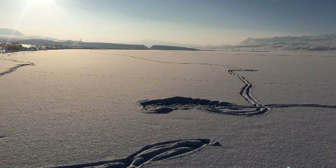 Erçek Gölü Buz Tuttu