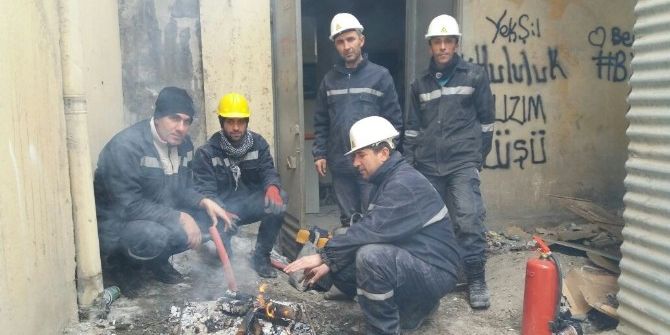 Vedaş Ekibinden Zorlu Onarım Çalışması