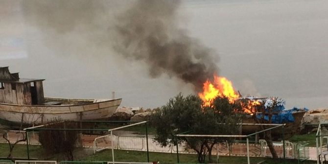 Isınmak İçin Girdiği Tekneyi Yaktı