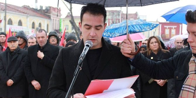 Edirne’de Chp’lilerden ‘Ayağa Kalkıyoruz’ Eylemi