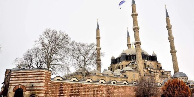 Havadan Karlı Ve Buzlu Edirne