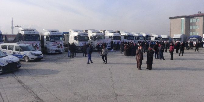 Erzincan Dan Halep’e 33 Tır Yardım Malzemesi Yola Çıktı