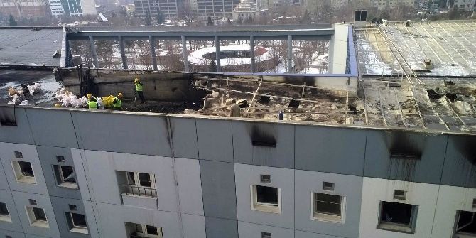 Kocasinan Belediyesi’nde Söndürülen Yangından Sonra Temizlik Çalışmaları Başladı