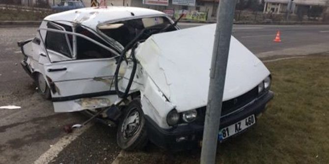 Bolu’da Trafik Kazası; 2 Yaralı