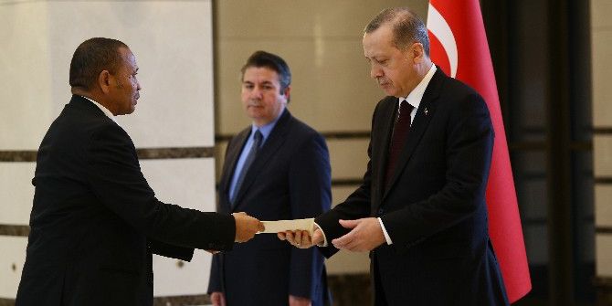 Cumhurbaşkanı Erdoğan Namibya Cumhuriyeti Büyükelçisini Kabul Etti