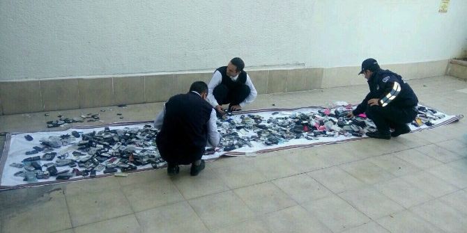 El Konulan Kayıt Dışı Telefonlar İmha Edildi