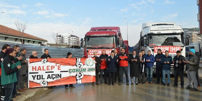 Çorum’dan Halep’e 5 Tır Yardım