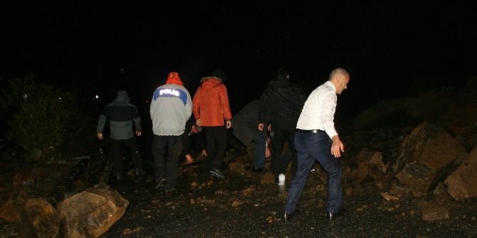 Marmaris’te Sağanak Yağış Heyelana Neden Oldu