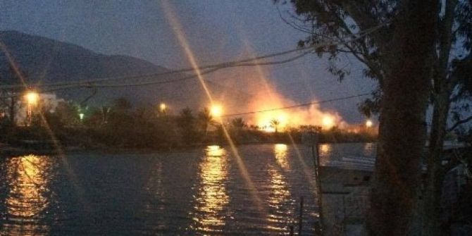 Anamur’da Yangın Paniği