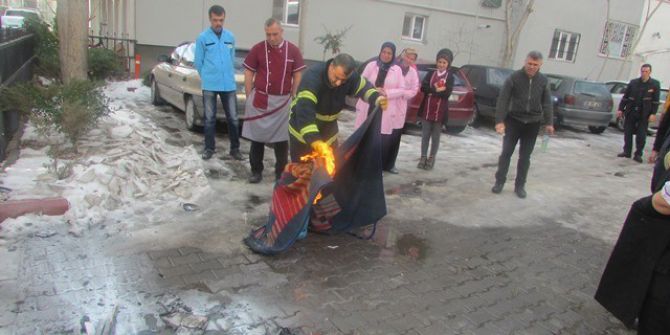 Aksaray İtfaiyesinden Yangına Müdahale Eğitimi