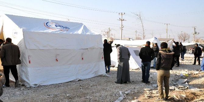 Suriyeli Mültecilerin Yeni Çadır Sevinci