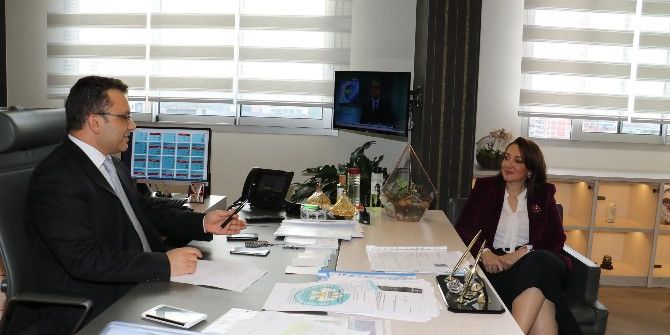 Yalçınkaya Sankon Başkanını Ağırladı