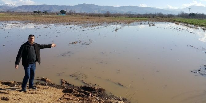 Ödemiş’te Yağmur Sonrası Tarlalarda Sel Mağduriyeti