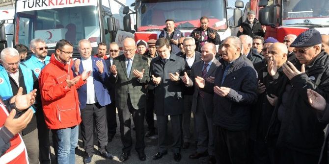 Ürgüp’ten Halep’e Giden Yardım Tır’ları Dualarla Uğurlandı