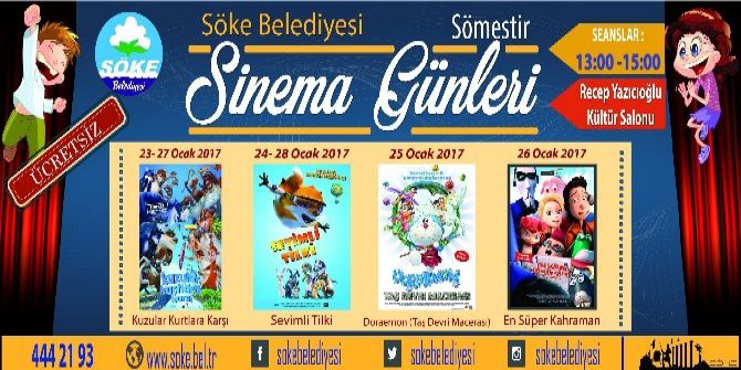 Söke Belediyesi’nden Sömestr Hediyesi Sinema Günleri