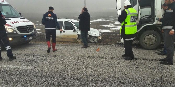 Çorum’da Trafik Kazası: 1 Yaralı