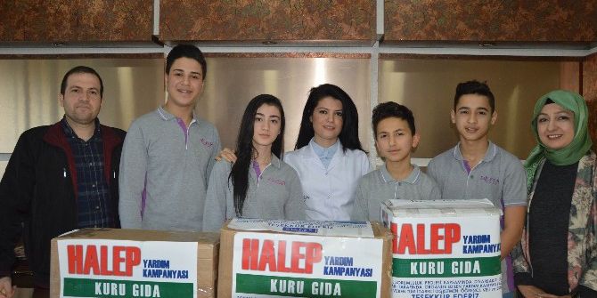 Öğrenciler Harçlıklarından Halep’e Yardım Topladı