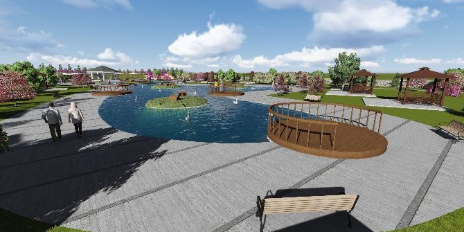 Arifiye’de Yapılan Kuğulu Park İnşaatı Devam Ediyor