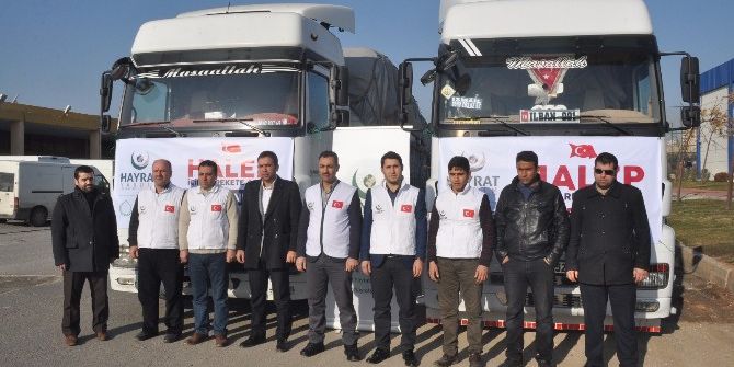 Şanlıurfa’dan Halep’e Bin 152 Yardım Tırı Gönderildi