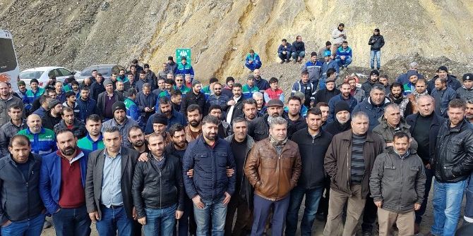 Şirvan’da Maden İşçileri Eylem Yaptı