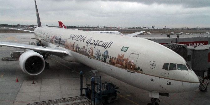 Suudi Uçağına Kabe Fotoğraflı Tasarım