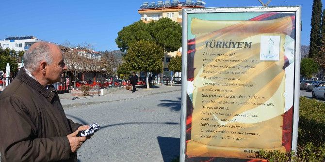 Ortaca’da Şiirler Sokakları Süslüyor