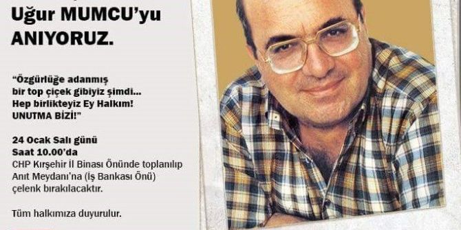 Chp, Uğur Mumcu İçin Anma Töreni Düzenleyecek