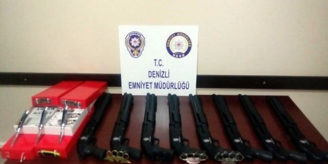 Denizli’de Kaçak Satılan Pompalı Tüfeklere El Konuldu