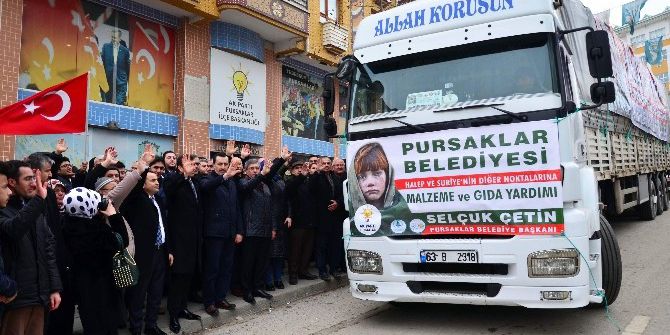 Pursaklar’dan Halep’e Giden Tır Sayısı 34’e Yükseldi