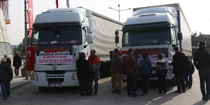 Akhisar’dan Halep’e Tonlarca Zeytin Ve Zeytinyağı