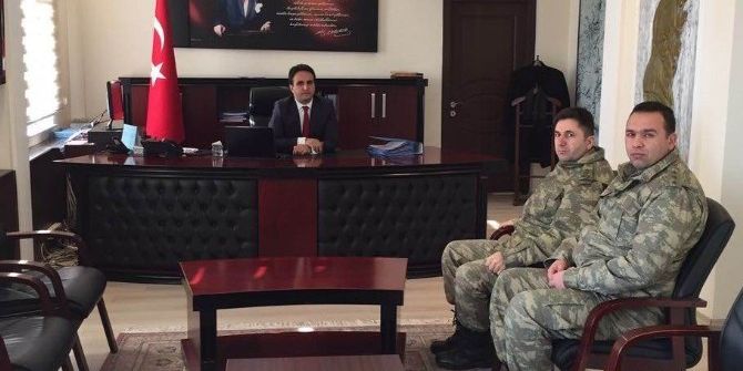 Hudut Komutanı Çokkıyak, Kaymakam Dündar’ı Ziyaret Etti