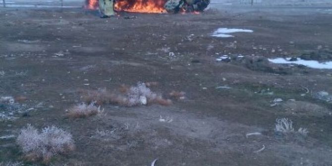 Çarpışan Tankerle Kamyon Alev Alev Yandı: 2 Ölü