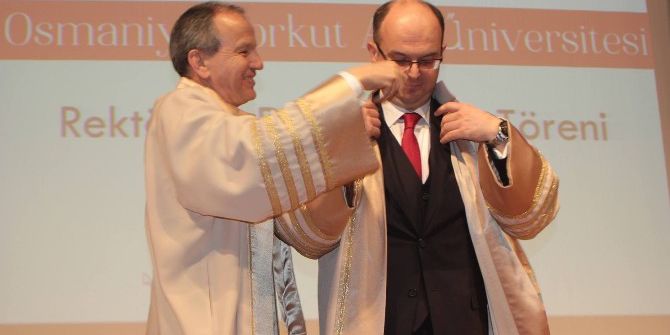 Okü’de Rektörlük Devir Teslim Töreni