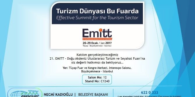 Esenyurt Belediyesi Emitt Fuarı’nda Yerini Alıyor