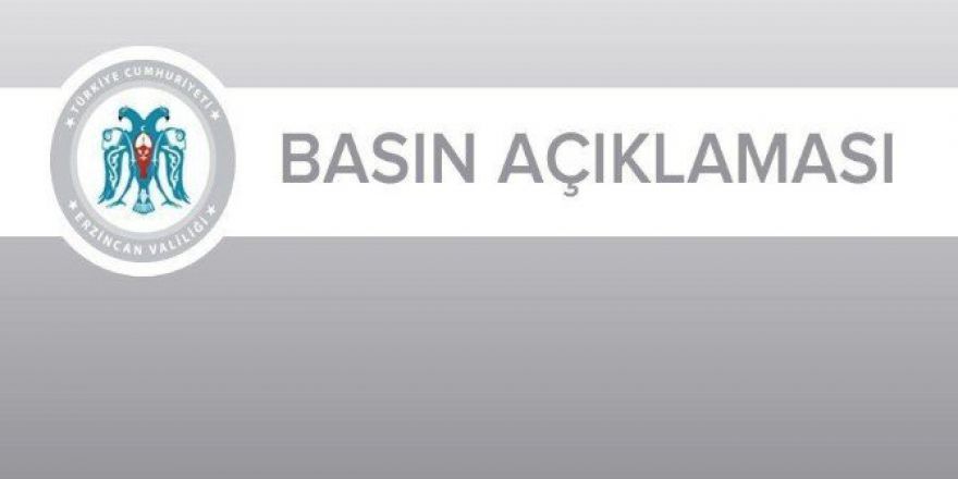 Erzincan Da Valiliğinden Önemli Uyarı
