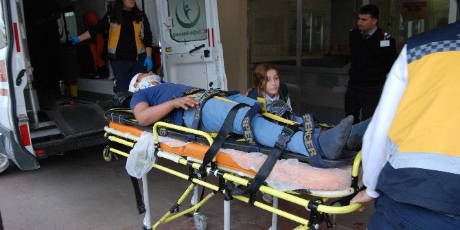 Takla Atan Otomobildeki 4 Kişi Yaralandı