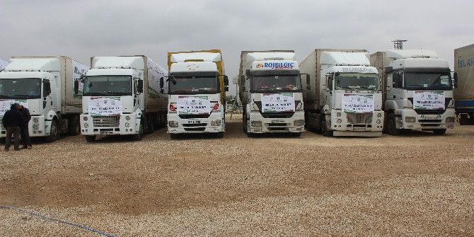 22 Tırdan Oluşan Musul Acil Yardım Kafilesi Yola Çıktı