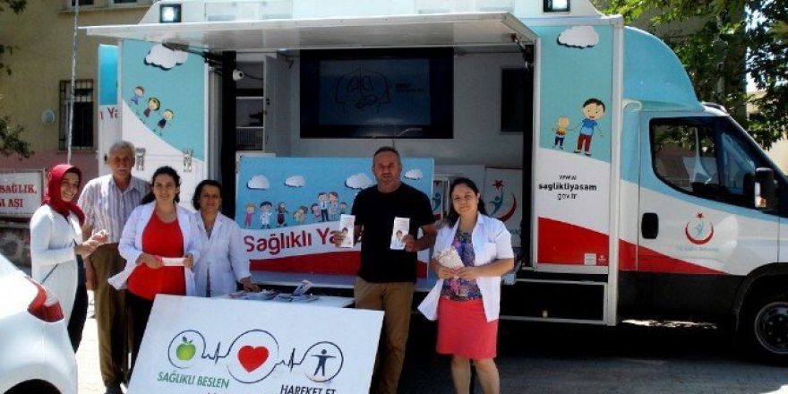 Sarıgöl’de Sağlıklı Yaşam Eğitim Aracı İlgi Gördü
