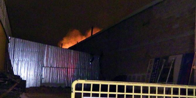 Konya’da Mobilya Atölyesinde Yangın