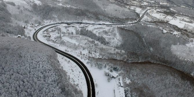 Bolu Dağı’nın Eşsiz Kar Manzarası Havadan Görüntülendi