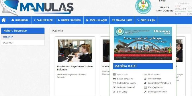 Manisa Kart İşlemlerinde İnternet Dönemi Başladı