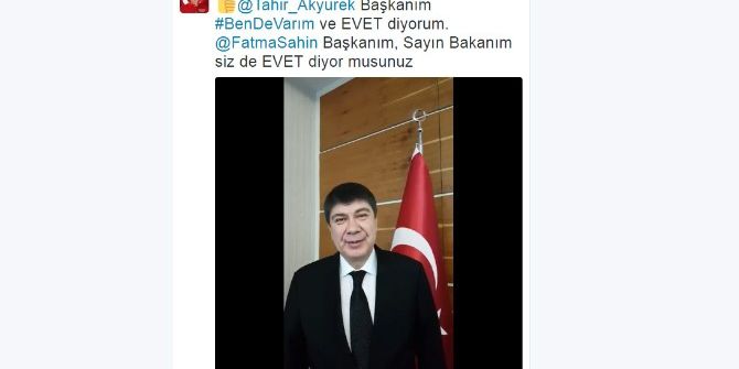 Türel’den “ Güçlü Bir Türkiye İçin ’Evet’ Kampanyasına Destek