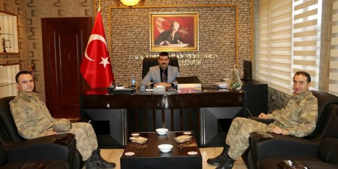 Komutandan Kaymakam Yosunkaya’ya Hayırlı Olsun Ziyareti