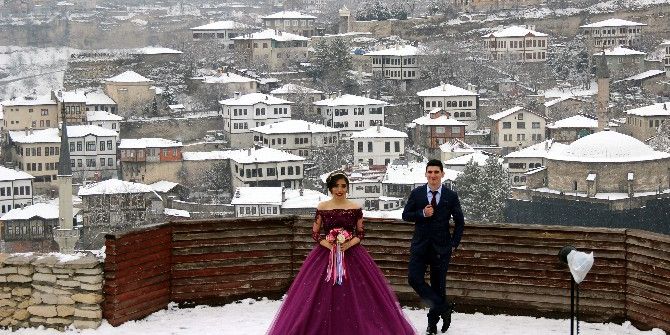 Safranbolu’da Kar Bir Başka Güzel