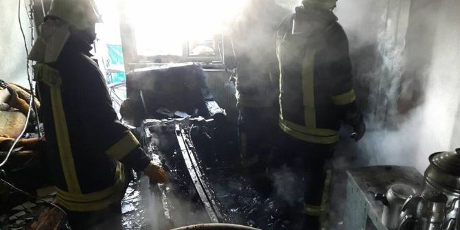 Sobadan Çıkan Yangın Korkuttu